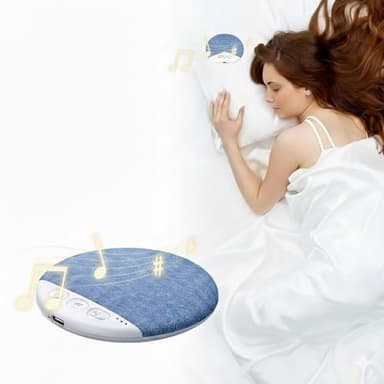 Bluetooth Pillow Speaker for Sleeping, Mini Portable Under Pillow Speaker with White Noise & Timer, Wireless Stereo Sleep Aid for Adults & Kids, Private Listening for Side Sleepers