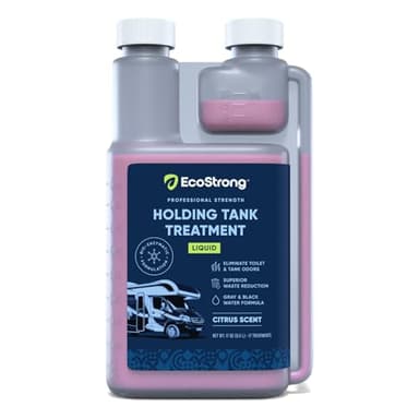 Eco Strong RV Toilet Holding Tank Treatment | Powerful Bioactive Odor Destroyer with Black Water Waste Digesting Enzymes [High Potency 17oz - Citrus]