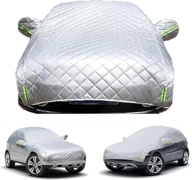 Waterproof Car Cover for Toyota Tundra CrewMax Short Bed(5')(2022-2024), 5-Layer Padded Anti-Hail Half Car Covers, Outdoor Thickened Hail Blanket Hail Protector Scratchproof Sun-Resistant