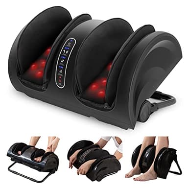 Snailax Foot Massager with Heat, Leg Massager for Pain and Circulation, Shiatsu Foot Warmer, Calf, Ankle, Leg, Plantar Fasciitis, Neuropathy, Gifts for Women,Men