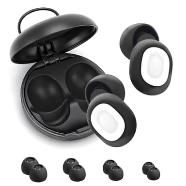 Ear Plugs for Sleep, Up to 45dB Noise Cancelling Reusable Silicone Earplugs with 8 Sizes (XS/S/M/L) & Case – Comfortable Hearing Protection for Sleeping, Travel, Work, and Concerts