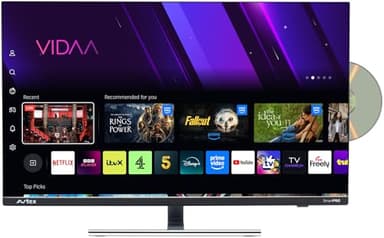 Avtex AV24DS SmartPro 24" Freely TV/DVD – Portable Full HD LED Smart TV with Freeview HD, Satellite Tuners, Wi-Fi, 12V/24V DC & AC Power – For Caravan, Motorhome, Boat, Home