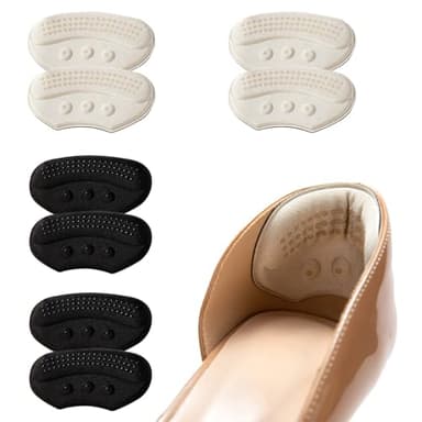 UFYVPKS 4 Pairs Heel Cushion Pads, Heel Grips for Women & Men Shoes, Anti-Blister Heel Protectors, Self-Adhesive Shoe Inserts for Shoes Too Big, Comfort Shoe Heel Pads