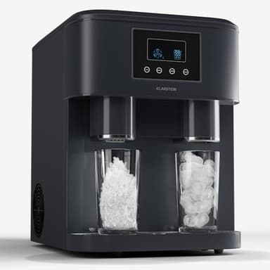 Klarstein 1.8L Small Ice Maker Machine, Counter Top Ice Machine For Home and Kitchen, Fast Operation, 15 kg of Crushed and Bullet Ice, Touch Controls, Easy To Clean Countertop Ice Cube Maker Machine
