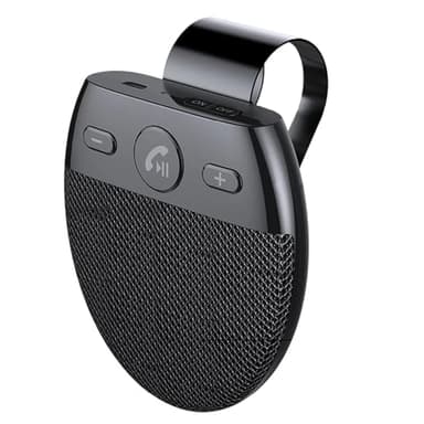 Hands Free Car Phone Kit Bluetōoth – Wireless Car Speaker with Voice Calling, Sun Bluetōoth Speakerphone for Hands-Free Driving, USB Rechargeable 600mAh CarAudio Device with 10H Talk Time