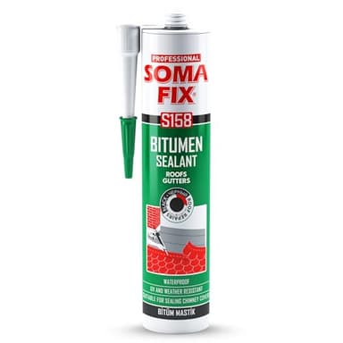 Roof Sealant - Waterproof Bitumen Sealant for Roofing Felt, Gutter, Caravans and Asphalt, Roof Felt Adhesive - Stops Leaks & Weatherproof (310ML)