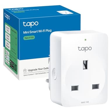 Tapo P100 Smart Plug, Wi-Fi Plug, App Remote Control, Alexa Plug, Voice Control with Alexa & Google, Away Mode, Scheduling & Timer, Device Sharing, Easy Quick Set Up, Multiple Safety Guarantees