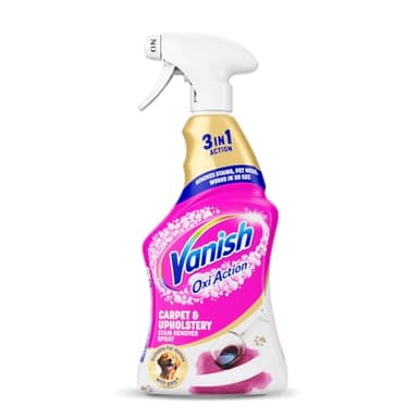 Vanish Gold Oxi Action Upholstery & Carpet Cleaner, Stain Remover Spray, 500 ml | 30 Second Amazing Stain Removal | Removes Pet Messes 1st Time | Prevents Pet Remarking | Spot Cleaning