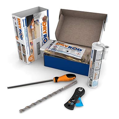 Dryrod Damp Proofing Rods DPC Kit: Treats 6 Linear metres (9" Wall) - BBA Approved Rising Damp Treatment