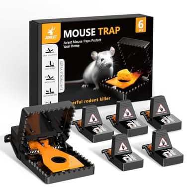 6PCS Mouse Traps,Rat trap for Indoor and Outdoor,Mice Traps That Kill Instantly,Easy Use Snap Traps, Fast Kill Rodent Trap and Mousetrap Catcher, Reusable Mouse Reaper