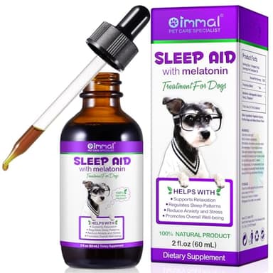 ValaVie Melatonin For Dogs Dog Melatonin Dog Anxiety Dog Anxiety Relief Sleep Aid For Dogs Anxiety & Stress Relief Promote Relaxation & Deep Sleep For Dog 60ml