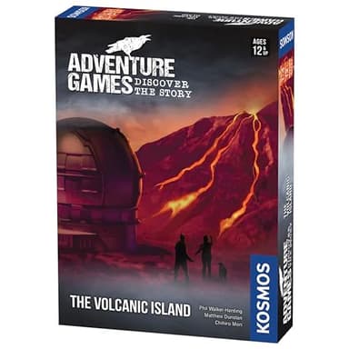 Thames & Kosmos Adventure Games: The Volcanic Island, Cooperative Card Games for Adults and Kids, Board Games for Game Night, For 1 to 4 Players, Age 12+
