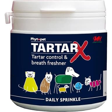Phytopet TartarX Plaque and Tartar Remover for Teeth, Cat and Dog Breath Freshener, All Natural Cat and Dog Dental Care, 100g - 100% Herbal Phytopet Pet Supplies