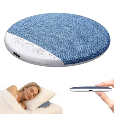 Ultra-Thin Bluetooth Pillow Speaker with Bluetooth 6.0, Bluetooth Pillow Speaker for Sleeping, Bone Conduction Under Pillow Speaker with Soothing Sounds & Sleep Timer for Side Sleepers & Deep Sleep