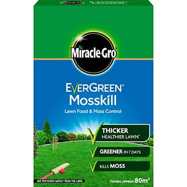 Miracle-Gro EverGreen Mosskill Lawn Food and Moss Control, 2.8kg, 80 m2, Brown