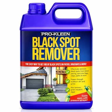 Pro-Kleen Powerful Black Spot Remover (5L) - Powerful Liquid Cleaning Solution - Powers Through Stubborn Dirt & Grime - Use on Patios, Natural Stone, Indian Sandstone, Driveways & More