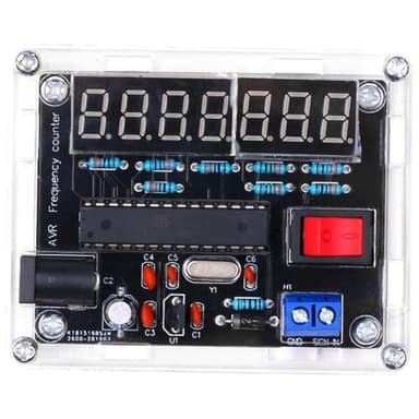 Fowecry Frequency Meter,10MHz Frequency Meter DIY Kit Frequency Counter AVR Frequency with Shell Counter 0.000 001Hz Resolution Easy Install Easy to Use
