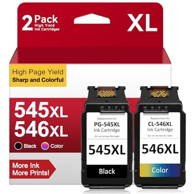 PG-545 CL-546 XL Replacement for Canon 545 546 Ink Cartridges for Canon Ink Cartridges 545 and 546 for Pixma TS3350 TS3300 TS3150 TS3355 TR4500 TS3100 TR4550 MG2550s MG2950 TS3450 TR4551 MG3050 MX495