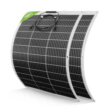 ECO-WORTHY Flexible Solar Panel 260W 12V Waterproof Photovoltaic Module for Motorhome Boat Caravans Campervan Roof Cabin and Non-Flat Surfaces