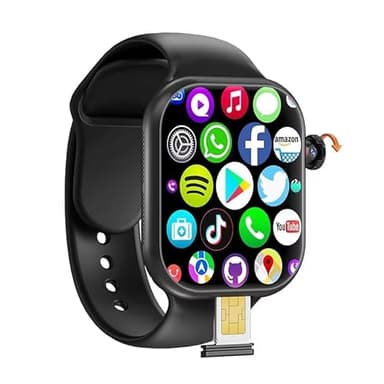 VP29 Smart Watch 4G Android 64GB Storage 4G/5G LTE Sim Card GPS WIFI 2.29 inch 490 * 580 Amoled NEW Smartwatch Rotary Camera (black,3+32GB)