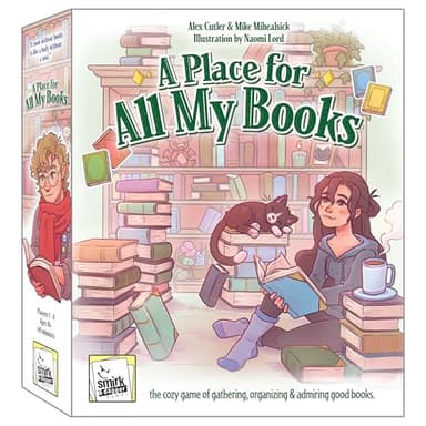 A Place for All My Books – Cozy Strategy Board Game of Book Collecting & Organizing by Smirk & Dagger | Ages 10+ | 1–4 Players | 15–20 Min per Player