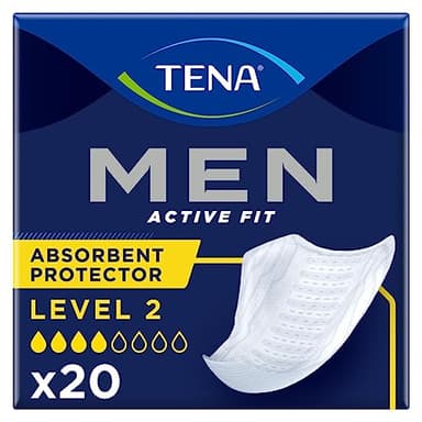 TENA 750776 Men Level 2 Incontinence Pad, Pack of 20