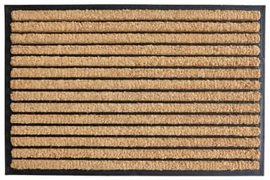 AQS INTERNATIONAL - Natural Coir Door Mat 60 x 90cm - Heavy Duty Outdoor Entrance Mats - Non Slip Rubber Backing - Dirt Trapper Coconut Fibre Large Front Brown Doormat Indoor Outdoor Home Office (1)