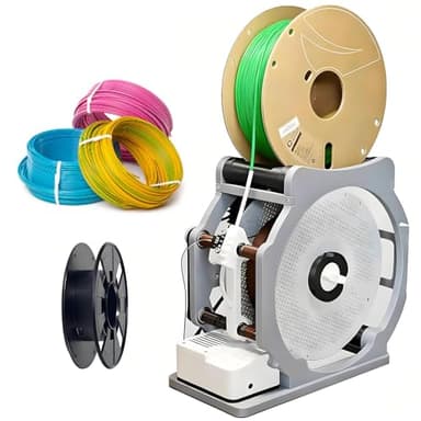 moupeaktain 3D Industrial Filament Respooler, 3D Filament Spool Winder, Electric Spool Winder, Wire/Welding Wire Winder, Wrap Neatly Without Tangling, For 1kg Spools