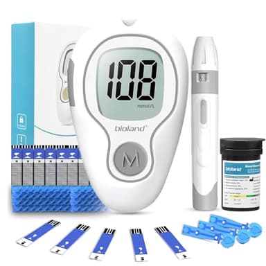 Blood Glucose Monitor Kit,High Accuracy Blood Sugar Monitor with 50 Test Strips,50 Lancets,1 Blood Glucose Meter,No Coding,Home Blood Glucose Monitoring Kit