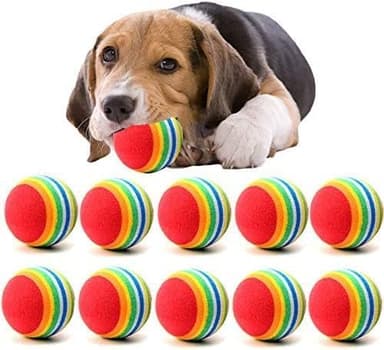 Cldaisy 10Pcs Cute Mini Small Dog Pet Toy Dog Chew Balls Dog Ball For Pet Toy Puppy Tennis Ball(4.2CM)