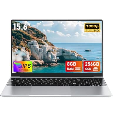 CHIFUYOU Laptop 256GB SSD 8GB RAM 15.6 inch budget laptop computer N4020 up to 2.8 GHz, Full HD 1920×1080, Win 11, Wi-Fi 5 Bluetooth, mini HDMI, 180-degree