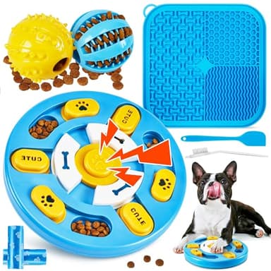 Ystars 8 Pcs Value Interactive Dog Toys for Boredom,Dog Puzzle Toys,Licky Mats for Dogs,Treat Dog Balls,Dog Birthday Present for Small to Large Dogs,Puppy Toys