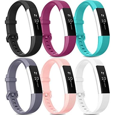 AK Pack 6 Wrist Strap, Replacement for Fitbit Alta & Alta HR, Adjustable Sport Wristbands for Women & Men (C, Small)