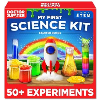 Doctor Jupiter Science Experiments Kit for Kids Ages 4+ | Gift for 4-5-6-7-8 Years Old Girls and Boys | STEM Toys | 50+ Experiments Starter Series