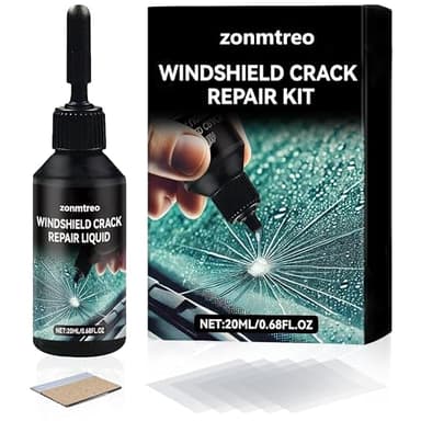 zonmtreo Cracked Windshield Repair Kit for Chips and Cracks, Car Windshield Crack Repair Kit, Glass Repair Liquid for Cracks, Rock Chip Repair Kit Windshield, Windshield Chip Repair Kit. (1)