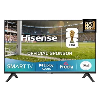 Hisense 32" 32E4QTUK HD LED TV with Freely - Direct Lit LED, Dolby Audio, Natural Colour Enhancer, Games Mode, Sports Mode with Freely, Disney +, YouTube, Netflix