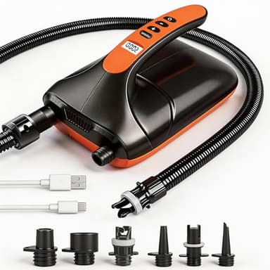 Electric SUP Pump 20 PSI - Rechargeable Stand Up Paddle Board Pump, Fast 8-10 Min Dual Stage Inflation, Auto-Off & Deflation for iSUP, Kayak, Boat