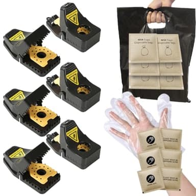 Reusable Mouse Trap [6 Pack] Quick & Easy Catch, Safe No-Touch Disposal, High-Sensitivity for Fast Results, Durable & Hygienic Mouse Traps for Indoors & Outdoor Use