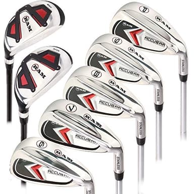 Ram Golf Accubar Mens Clubs Graphite/Steel Iron Set 6-7-8-9-PW with Hybrids 24° and 27°