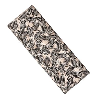 OHS 2 Seater Bench Seat Pad Leaf Print Garden Bench Cushion, Soft Comfy Outdoor Furniture Cushions Waterproof Bench Pad For Patio or Dining, Monochrome-110x40cm