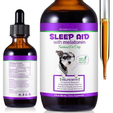 Vortexonix Melatonin for Dogs & Cats, Dog Melatonin, Promote Relaxation & Deep Sleep for Cat & Dog, Helps with Noise, Fireworks, Separation Anxiety & Travel & Stress Anxiety