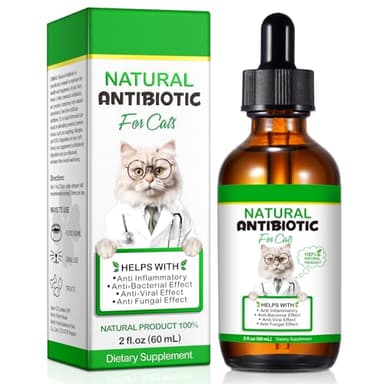 Antibiotics for Cats, Cat Antibiotics for Infections - Supports Immune & Allergy Itch Relief, Pet Antibiotics Supplement, 60ml Chicken Flavor, Health Supplies UTI, Multivitamin