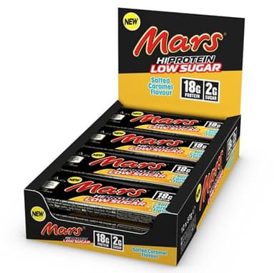 Mars Salted Caramel Protein Bar – 12 × 57g – 18g Protein, Low Sugar (2g), High‑Protein Chocolate Snack for Gym, Work & On‑the‑Go