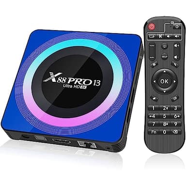 Android 13.0 TV Box, Android TV Box 4GB RAM 32GB ROM Supports 8K HDR+, Wifi TV Box with RK3528 Quad-Core 64bit Cortex-A53, Android box for Dual WIFI +5.0 Bluetooth DLNA