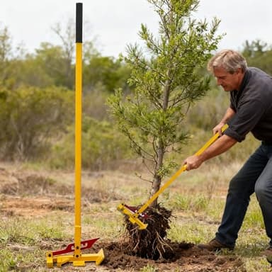 Jievmrs Heavy Duty Tree Root Remover Tool Post Puller, Leverage Stake Stump Removal Tools for Bushes/Shrubs, Broken Fence Post Extraction Equipment