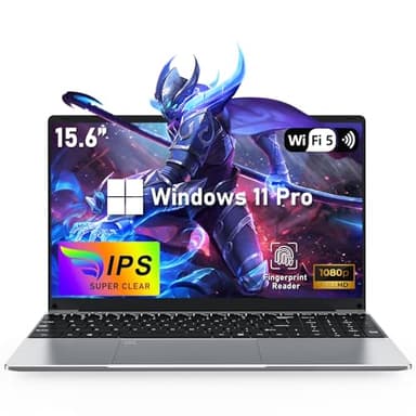 NAIKLULU Gamer Laptop R7 5700U Processor (1.8 to 4.3 Ghz), 15.6 Inch 16GB RAM 1TB SSD Gaming Laptop Computer 2025 with Backlit Keyboard/Fingerprint Unlocking/Type-C/Webcam/Touchpad/Wifi 5