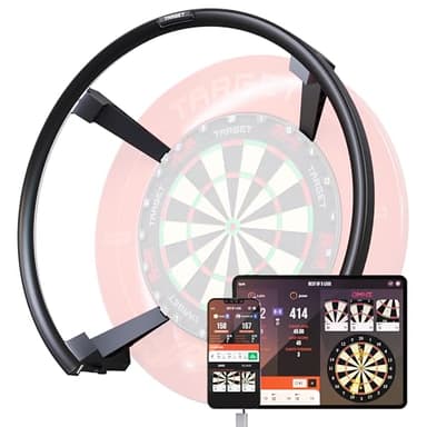 Target Darts Omni Dartboard Auto Scoring Ring with LED Lights | Dart Board Score Camera, Magnetic Dartboards Light System, Surround Ring Lighting, Record Dart Scores