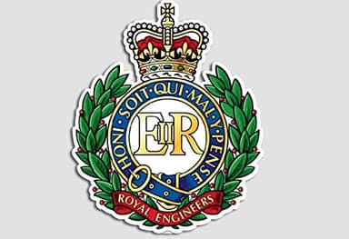 Royal Engineers Badge Decal Sticker - Ideal for Cars, Vans, Laptops, Doors, Walls, Camper Vans, Caravans - National Pride