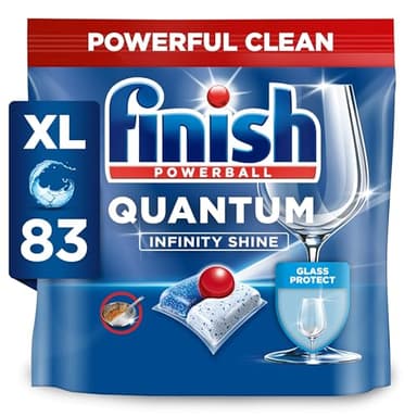 Finish Quantum Infinity Shine Dishwasher Tablets Bulk | Scent : REGULAR | Size : 83 Dishwasher Tabs | For Sparkling Clean,Packaging may vary