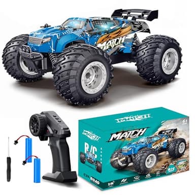 Beafaoo Remote Control Cars, 2.4GHz High Speed Radio Controlled Cars, 1:18 Off Road RC Car for Adults, Max 22km/h Monster Truck, Comes with 2 * 1200mAh Rechargeable Batteries, for Kid